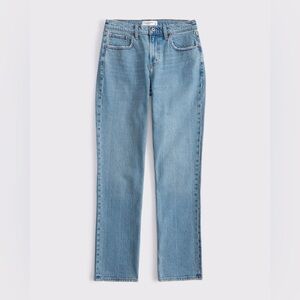 Abercrombie & Fitch Curve Love “The 90’s Straight Mid Rise” - Medium Wash
